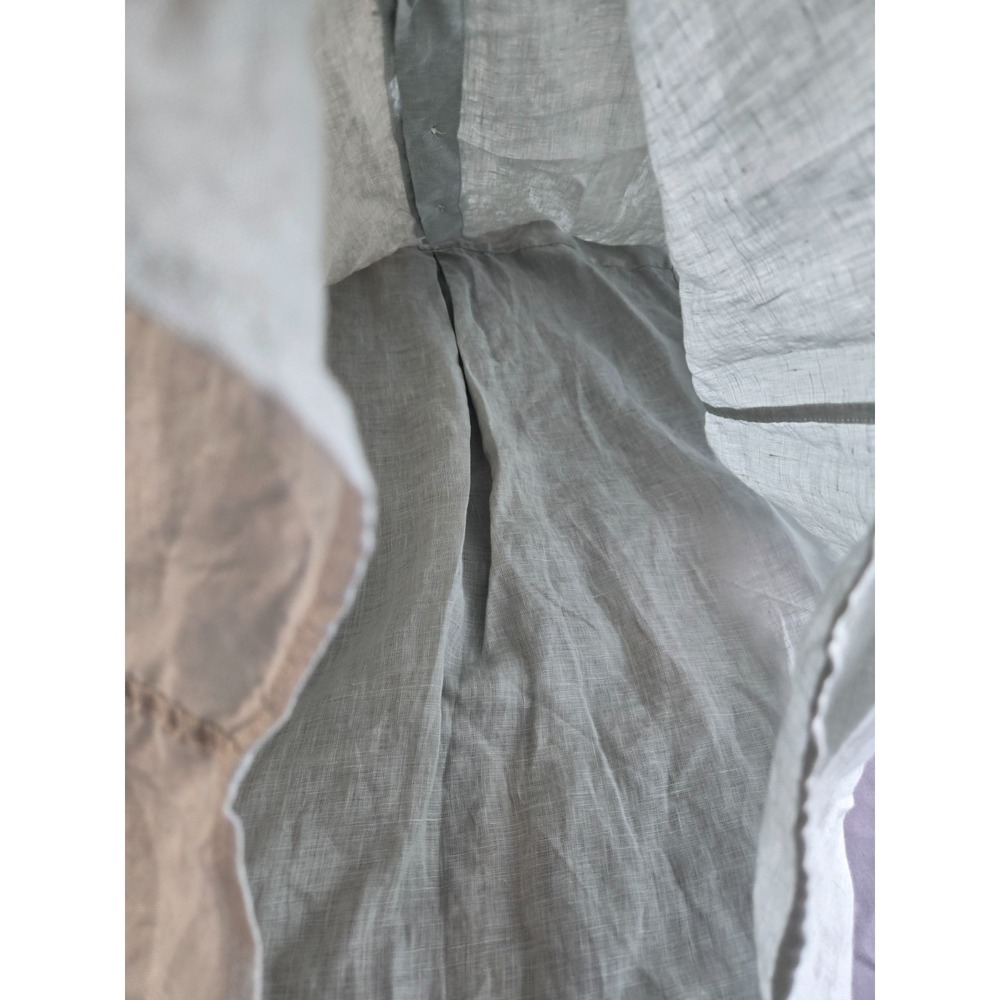Muji Mint Green Shirt Layering Linen Minimalist Quiet Luxury Old Money Size M - Picture 11 of 16
